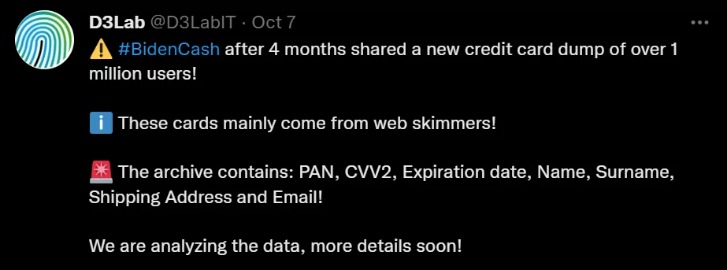 credit card dumps dark web