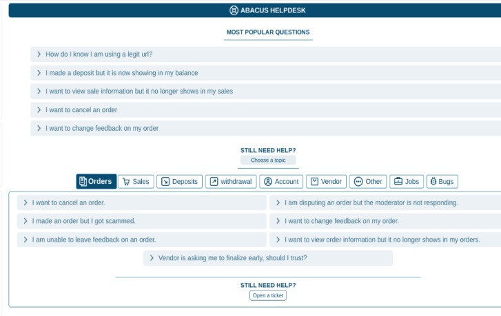 Abacus darknet Market