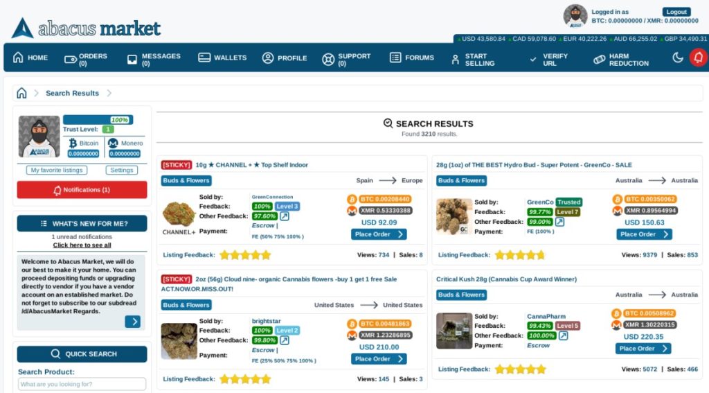 Abacus darknet Market
