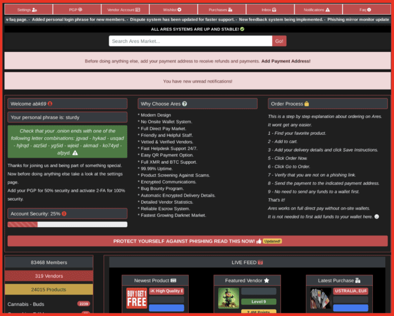 Ares Darknet Market